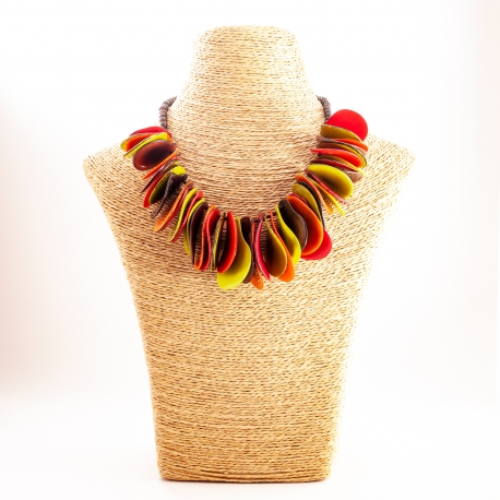 Colliers en tagua, ivoire végétal - Collier Commedia - kokobelli