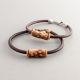Bracelet Infinito duo en ivoire végétal et pomme de pin - artisanat de Lège Cap Ferret