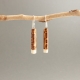 Boucles Kami en ivoire végétal et pomme de pin - artisanat de Lège Cap Ferret