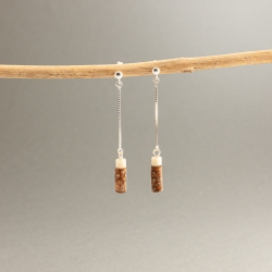 Boucles d'oreilles Papyrus chaîne.