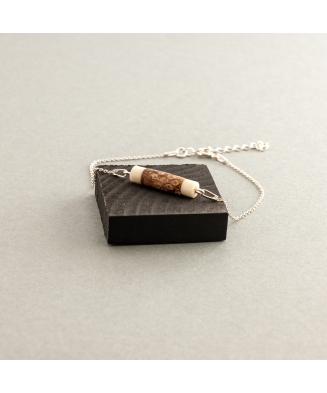 Bracelet Papyrus en ivoire végétal et pomme de pin fabriqué en France en Gironde 