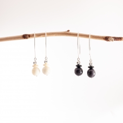 Boucles d'oreilles Persia blanches