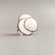 Bague rivetée en argent et ivoire végétal
