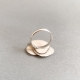 Bague rivetée en argent et ivoire végétal
