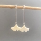 Boucles d'oreille Gingko (longues)