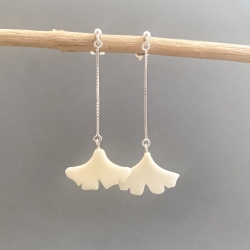 Boucles d'oreille Gingko (longues)