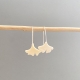 Boucles d'oreille Gingko (crochet long)