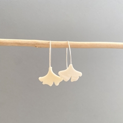 Boucles d'oreille Gingko (crochet long)
