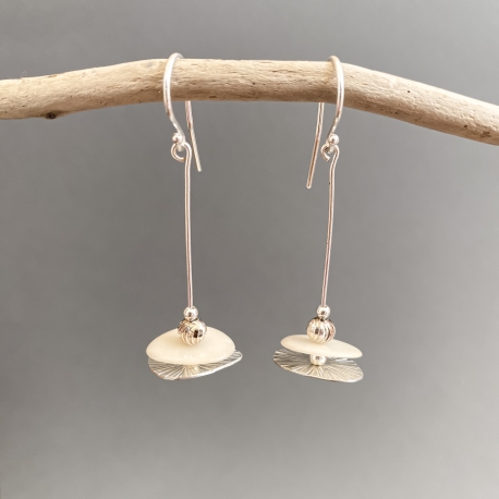 Nouvelles créations en tagua, ivoire végétal - Boucles d'oreille Organik - kokobelli