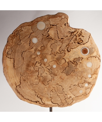 Sculpture Bois et ivoire végétal, Artisanat d'art, pièce unique fabriquée à Lège-Cap-Ferret par Kokobelli