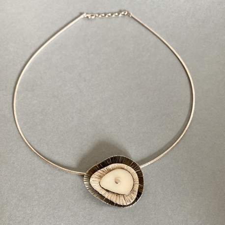 Nouvelles créations en tagua, ivoire végétal - Collier TRYO - kokobelli