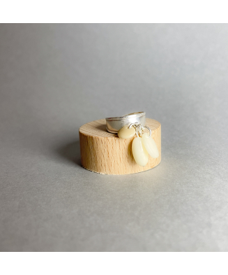 Bague en ivoire végétal et argent 925