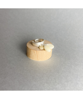 Bague en ivoire végétal et argent 925