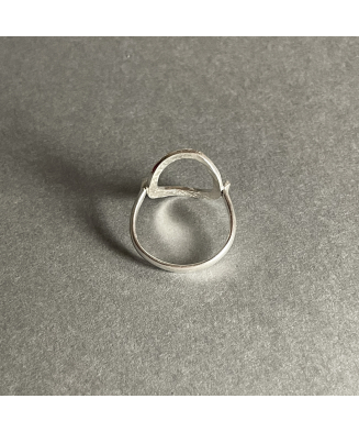 Bague ELLIPSE collection SEPPIA, en argent recyclé et fondu à l'os de seiche