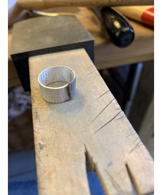 Stage fabrication bague tournante anti-stress  de méditation en argent massif Lège-Cap-Ferret Kokobelli
