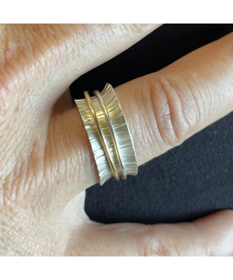 Stage fabrication bague tournante anti-stress  de méditation en argent massif Lège-Cap-Ferret Kokobelli
