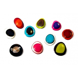  Broche MINA en tagua, ivoire végétal par Kokobelli