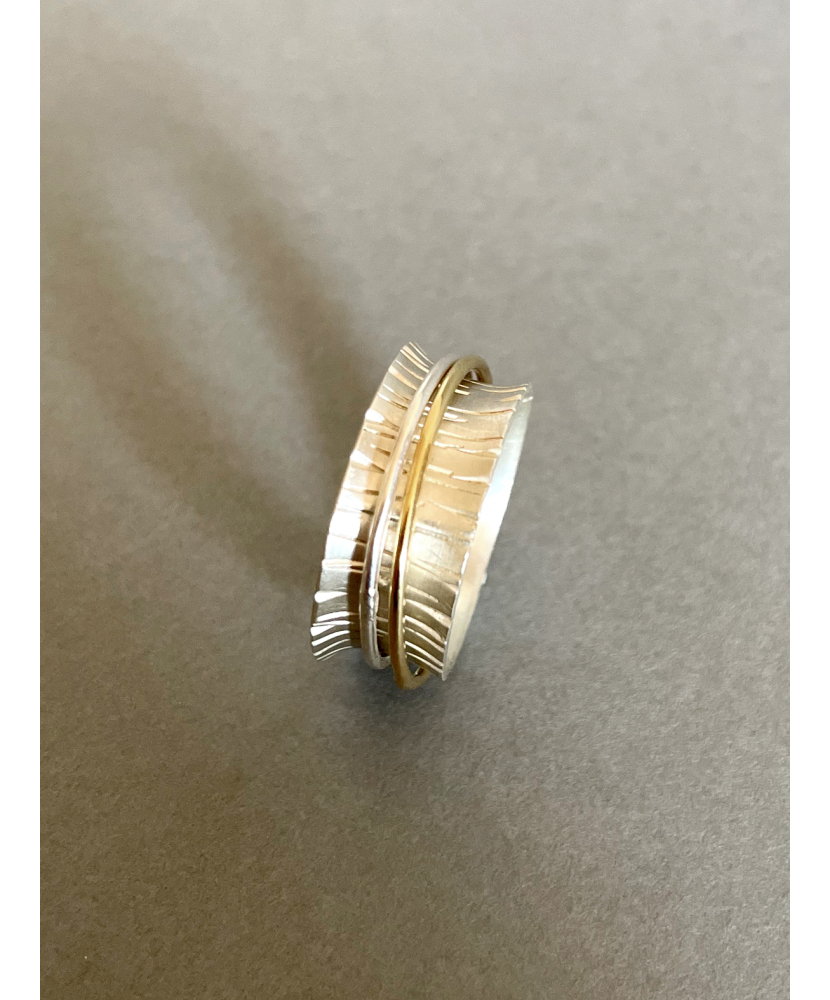 Bijoux créateur Femme - Bague argent anti stress Bague de méditation- KOKOBELLI - Artisanat d'art