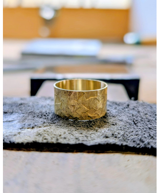 Stage fabrication bague tournante anti-stress  de méditation en argent massif Lège-Cap-Ferret Kokobelli