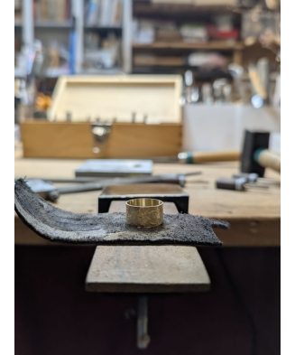 Stage fabrication bague tournante anti-stress  de méditation en argent massif Lège-Cap-Ferret Kokobelli