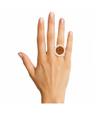 Bijoux Femme - Bague - Girasol - Pomme de pin - ivoire végétal KOKOBELLI - Boutique Métiers d’Art