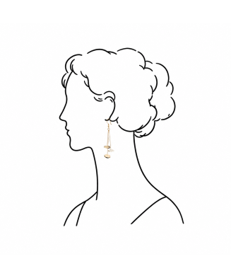 Bijoux créateur Femme - Boucles Cirkus- Argent - Ivoire végétal - Pomme de pin - KOKOBELLI - Artisanat d'art
