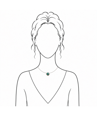 Bijoux créateur Femme - Collier AZUR - Argent - Ivoire végétal - Pomme de pin - KOKOBELLI - Artisanat d'art