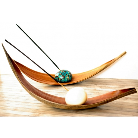 Objets Déco en tagua, ivoire végétal - Porte Encens en ivoire végétal - kokobelli
