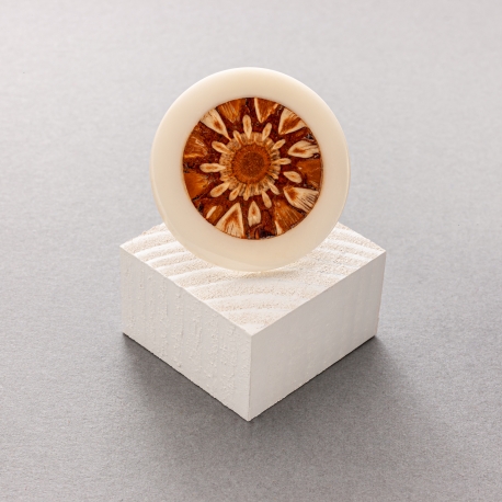 Pomme de pin en tagua, ivoire végétal - Bague ivoire végétal et pomme de pin Girasol - Artisanat de Lège Cap Ferret - kokobelli