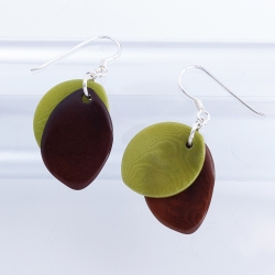  Boucles d'oreilles Flora en tagua, ivoire végétal par Kokobelli