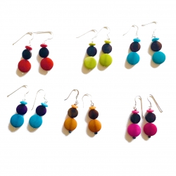  Boucles d'oreilles Luna en tagua, ivoire végétal par Kokobelli