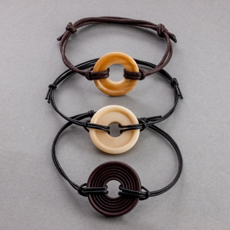 Bracelets en tagua, ivoire végétal - Bracelet Corozo pour lui - kokobelli