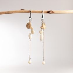 Boucles d'oreilles Suzanna blanches