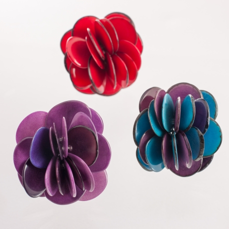 Roses & Fleurs en tagua, ivoire végétal - Bague Rose en tagua - kokobelli