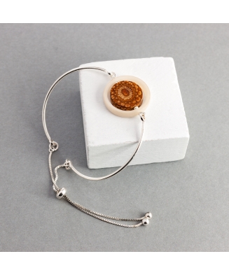 Bracelet Mini Veneto (réglable) en ivoire végétal et pomme de pin fabriqué en France dans le Sud Ouest