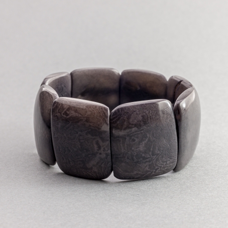 Bracelets en tagua, ivoire végétal - Bracelet Missa uni (coloré) - kokobelli