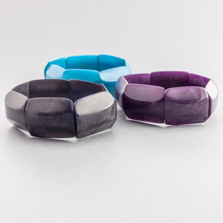 Bracelets en tagua, ivoire végétal - Bracelet Alma - kokobelli