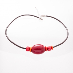  Collier Amanta noix de tagua colorée en tagua, ivoire végétal par Kokobelli