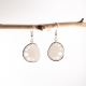 Boucles d'oreilles Mini Kalax blanches avec pétales de tagua ajourées. Pour les bijoux addict !