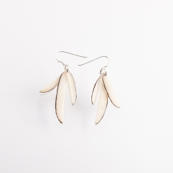 Boucles d'oreilles Plumes blanches