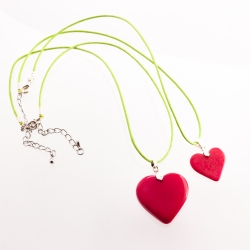  Collier Cuore en tagua, ivoire végétal par Kokobelli