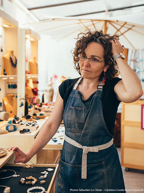 Carole Maret, artisane de Tagua, Kokobelli